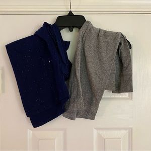 Girls Bundle Of 2 Shirts Medium 7/8 Blue Ruffle Sparkle Gray Pocket SO Cherokee